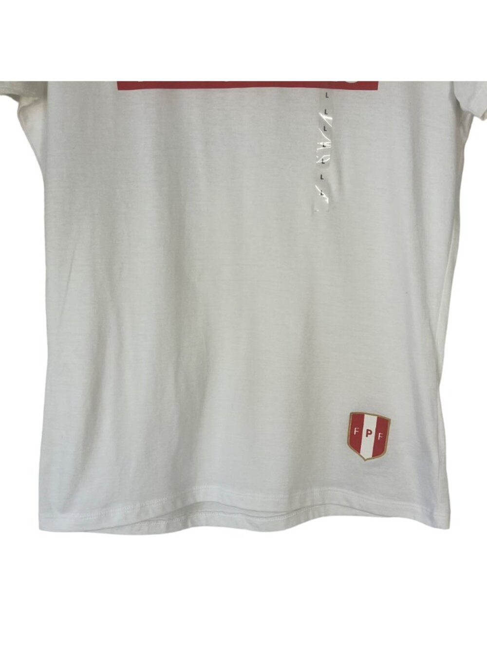 FPF Vamos Peru Soccer Futbol Tshirt Womens Large White New Official Licensed - Picture 4 of 11